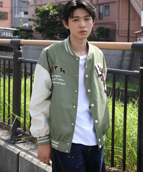 スタジャン HOOK -original- アメカジサガラ刺繍スタジャンジャケット