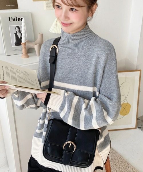 moment+ ショルダーバッグ バッグ ワイドベルトサッチェルショルダー