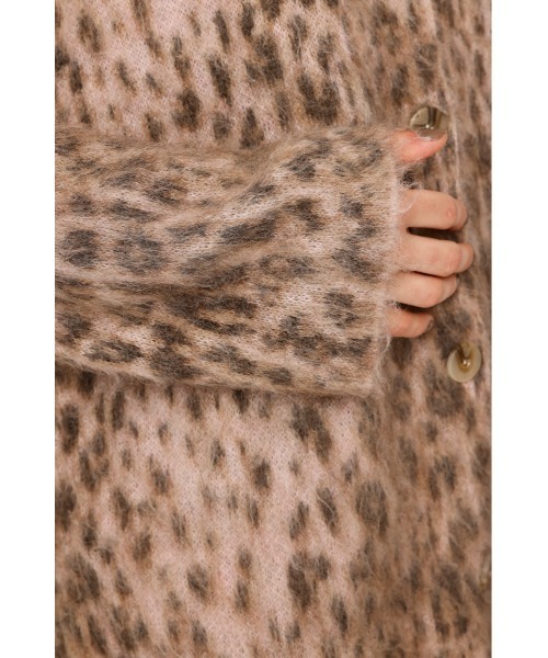 SLY（スライ） カーディガン JQ LEOPARD C/D ジャガード レオパード