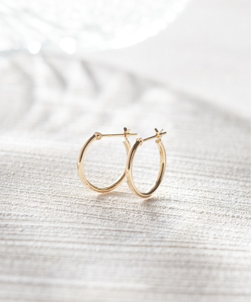 Jewel closet by L&Co. ピアス K18 フープ ピアス レディース メンズ