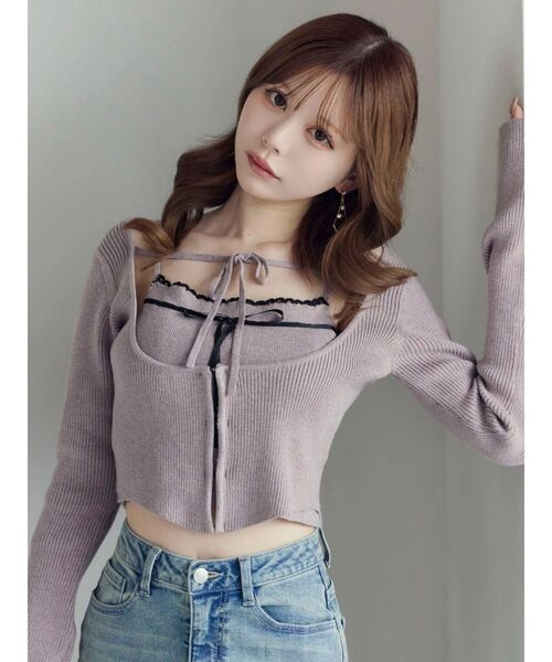 EATME（イートミー） ニット セーター バイカラーキャミニット