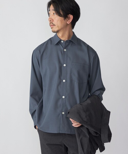 SHIPS（シップス） シャツ SHIPS:「洗濯機可能」TECH PLUS(R) WOOL