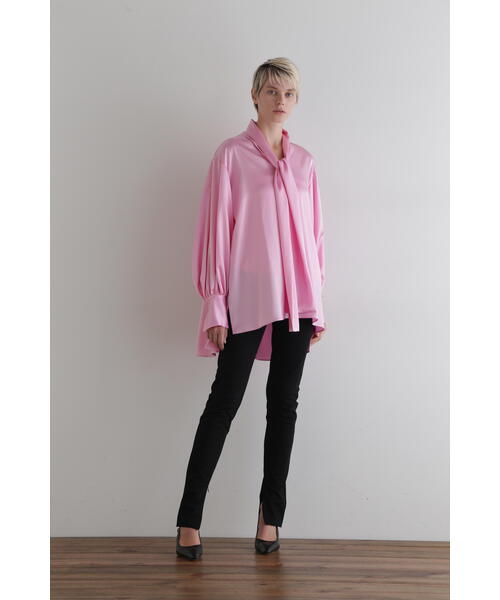 LE PHIL（ル フィル） ブラウス シャツ クラシックサテンブラウス