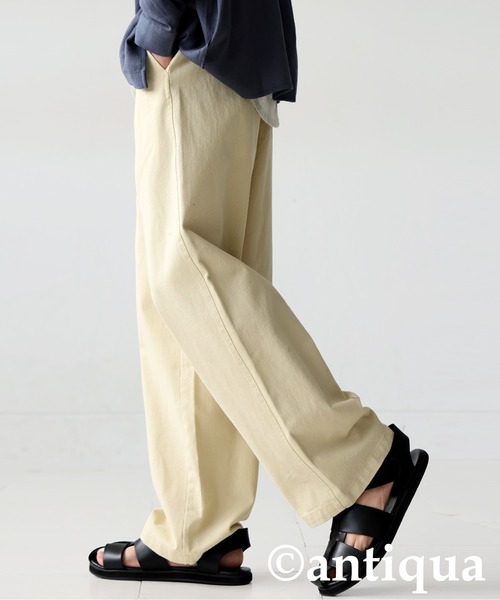 antiqua（アンティカ） パンツ コットンワイドパンツ レディース