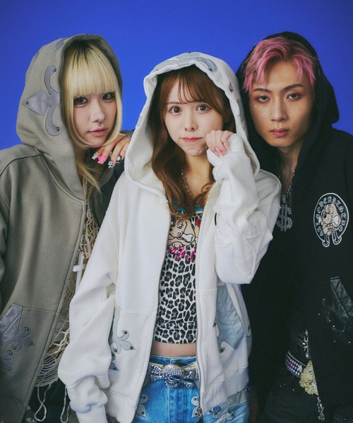 GALFY（ガルフィー） パーカー 百合の紋紋スウェットジップパーカー