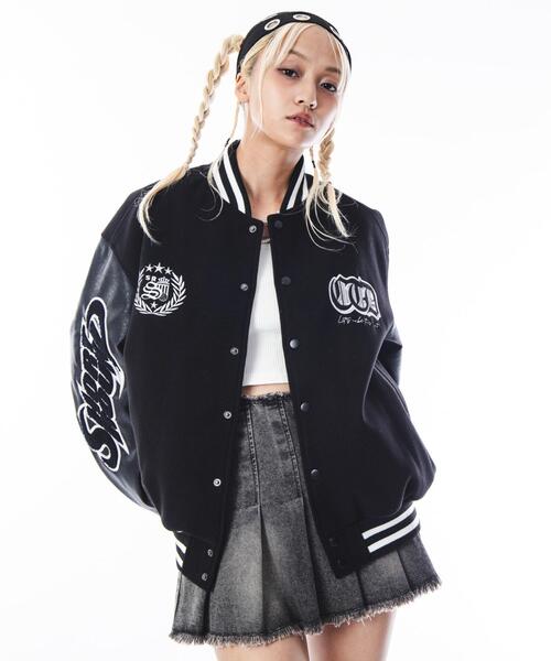 SHORT ROUND スタジャン SHORT ROUND/メルトンワッペンスタジャン