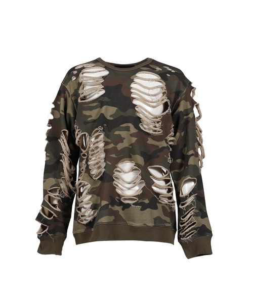 JUN/NAKAYAMA（ジュンナカヤマ） トレーナー スウェット DISTRESSED