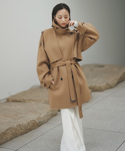 anuans（アニュアンス） トレンチコート コート リバーミドルトレンチ