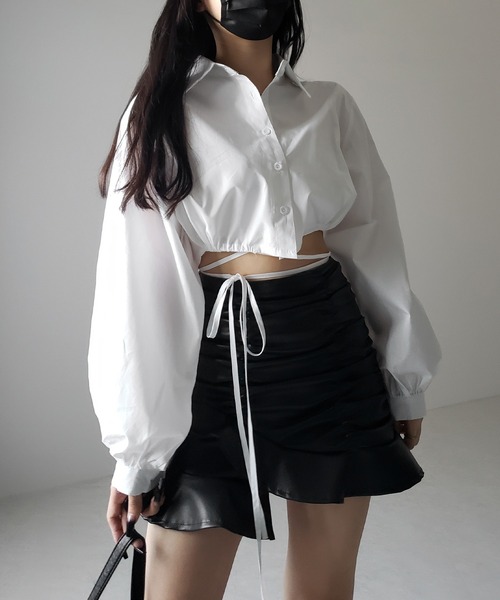 me+em select（ミームセレクト） ブラウス シャツ 「 2color 」クロス