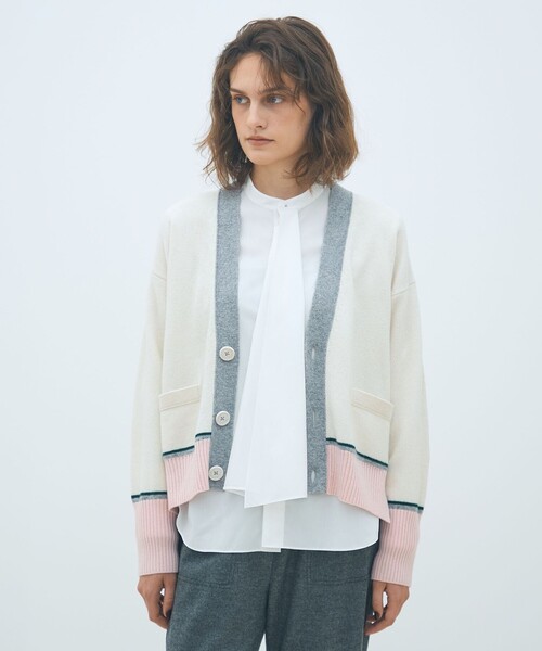 MACPHEE（マカフィー） カーディガン NZ LAMBS Vネックカーディガン