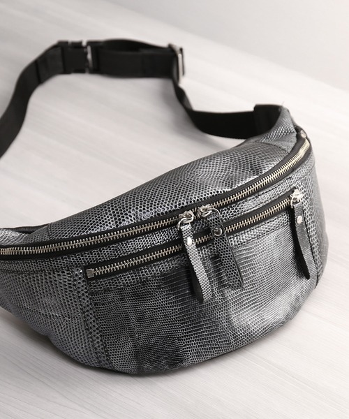 sankyo shokai（三京商会） ウエストポーチ リザード レザー 本革