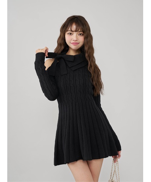 Darich（ダーリッチ） ワンピース アメスリフレアニットミニワンピース