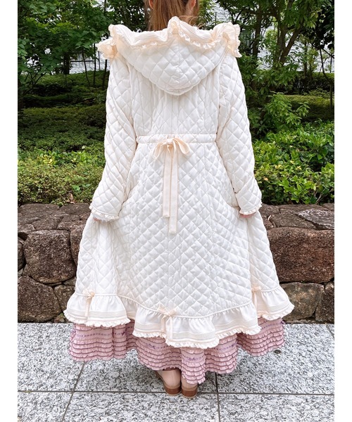 PINK HOUSE（ピンクハウス） コート アウター フリルフード付き