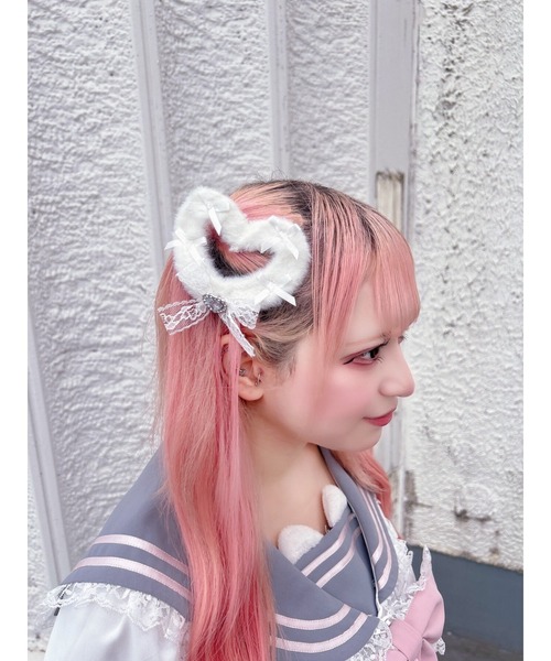 Ank Rouge（アンクルージュ） ヘアピン ファーのハートピン : ZOZOTOWN