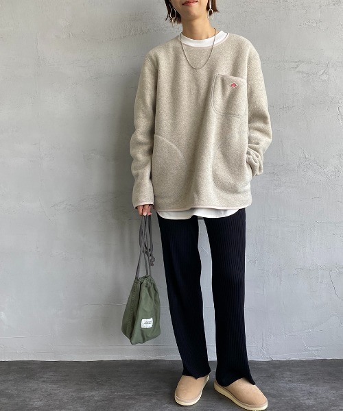 Danton（ダントン） アウター フリース ノーカラープルオーバー