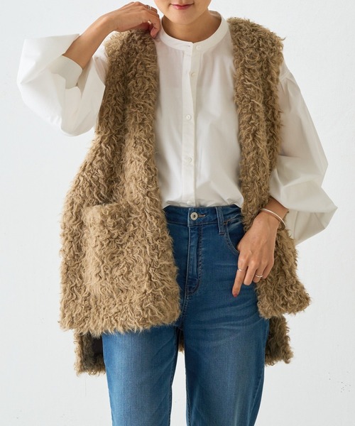 BEARDSLEY（ビアズリー） ブラウス シャツ ソデリブフレアシャツ