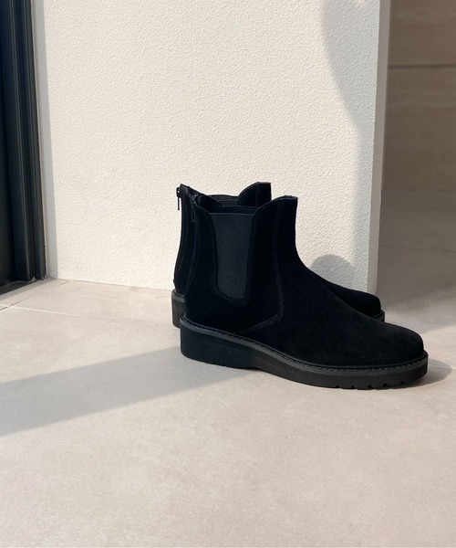 enchanted（エンチャンテッド） ブーツ 本革バックジップサイドゴア