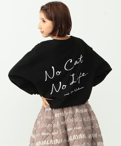 mmts（マミタス） tシャツ 「UNISEX」 ”NO CAT， NO LIFE.” ロングT
