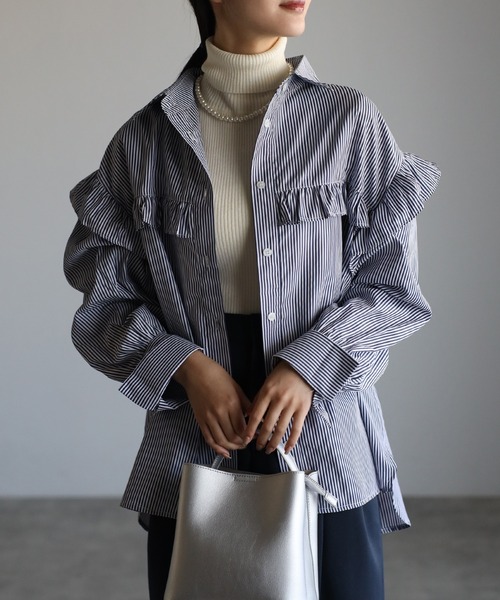 sakishimatokyo ブラウス シャツ フリルブラウス/長袖 レディース