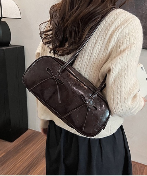 FREE STYLISTS ボストンバッグ Y2K リボン 横長バッグ レディース