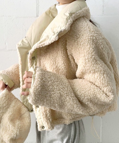 Riff（リフ） ブルゾン アウター リバーシブルボアブルゾン ジャケット