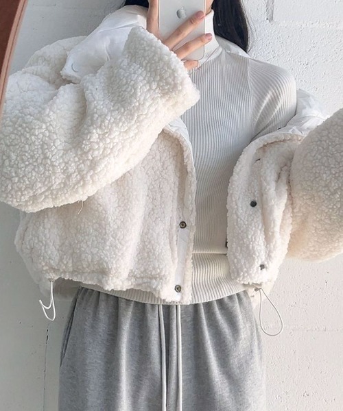 Riff（リフ） ブルゾン アウター リバーシブルボアブルゾン ジャケット