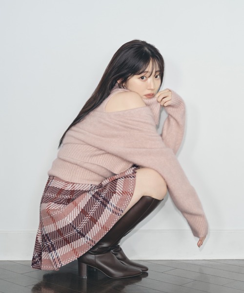 SNIDEL（スナイデル） ブーツ スクエアロングブーツ レディース