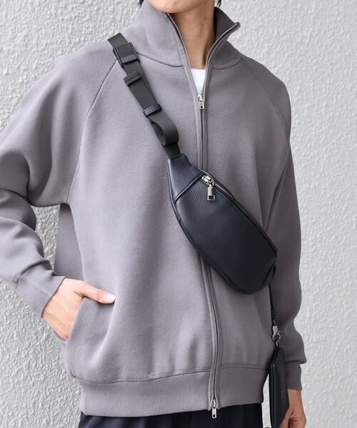 SHIPS any ウエストポーチ any: スプリット レザー ボディバッグ