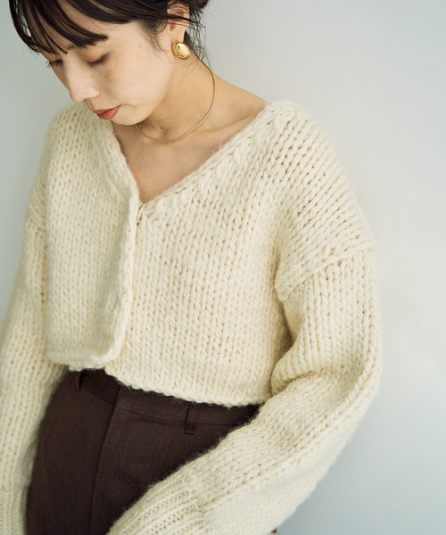 plage（プラージュ） カーディガン roving hand ニットカーディガン