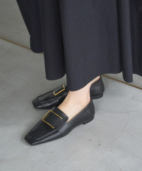 LE TALON（ル タロン） ローファー 「追加」レザースクエアメタル