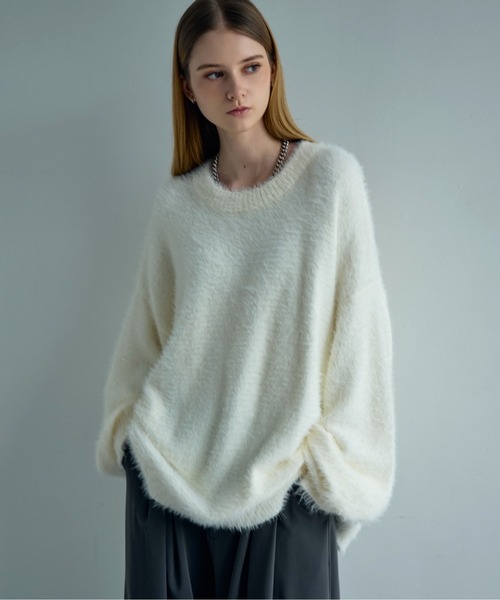 ELLUV セーター ニット 「ELLUV/エルヴ」ヘビーシャギーファブリック