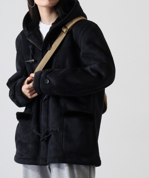 Ree&Mee ダッフルコート コート フェイク ムートン ショート ダッフル