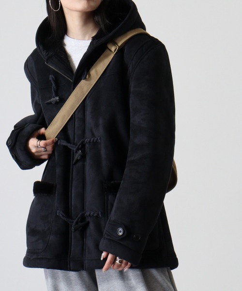 Ree&Mee ダッフルコート コート フェイク ムートン ショート ダッフル