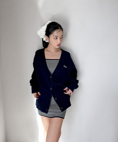 EIMY ISTOIRE（エイミーイストワール） カーディガン ロゴカーデ