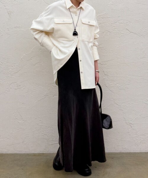 Loungedress（ラウンジドレス） ブラウス シャツ ウールオーバーシャツ