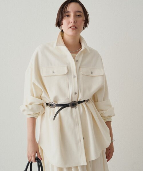 Loungedress（ラウンジドレス） ブラウス シャツ ウールオーバーシャツ