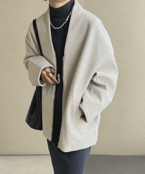 sakishimatokyo ノーカラーコート コート 「選べる柄」ノーカラー