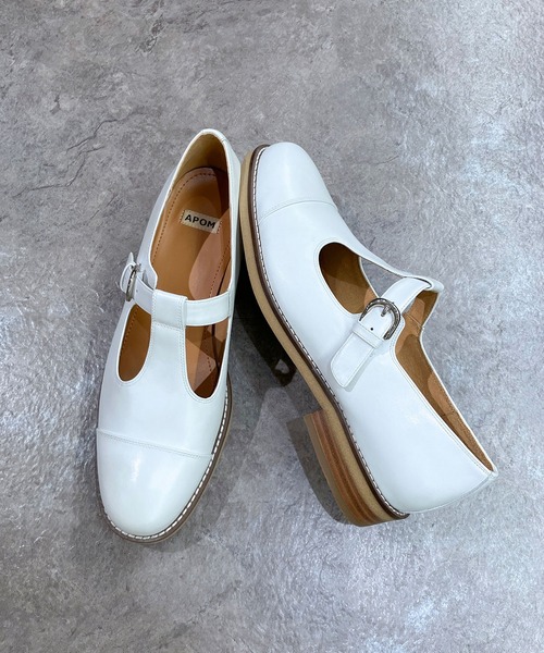 enchanted（エンチャンテッド） ローファー 「APOM」本革Tストラップ