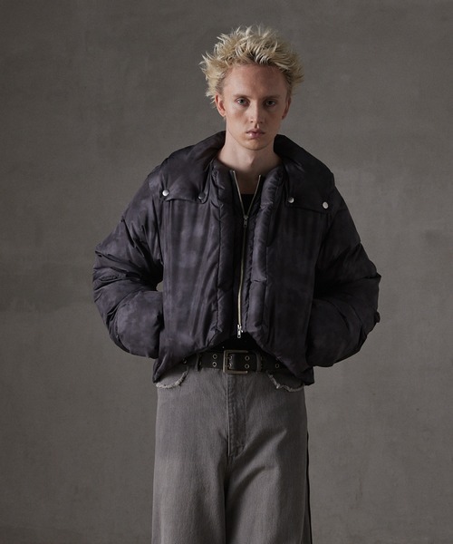 GRANCY ダウンジャケット ダウン 「GRANCY」Printed Short Real Down