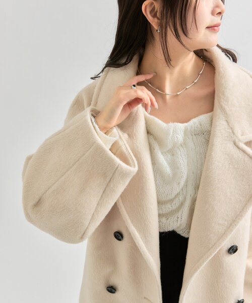 mystic（ミスティック） コート アウター ウール混 シャギーミドル