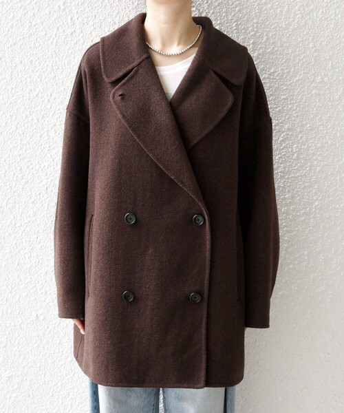 SHIPS any コート アウター any: リバー ダブル テーラード ミドル