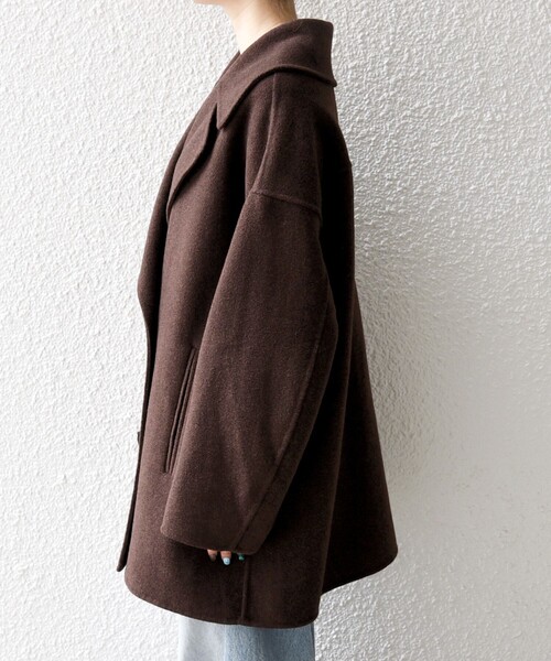 SHIPS any コート アウター any: リバー ダブル テーラード ミドル