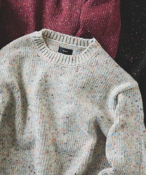 BEAMS（ビームス） セーター ニット 3ゲージ カラーネップ クルー