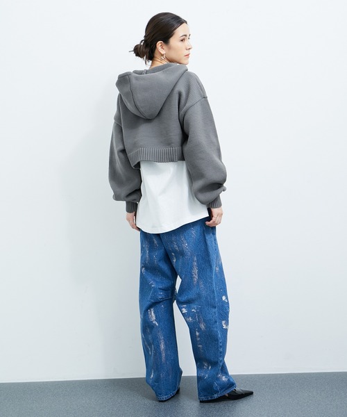 LE CERCLE par rope' ニット セーター ハーフZIPニットプルオーバー