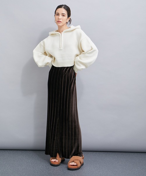 LE CERCLE par rope' ニット セーター ハーフZIPニットプルオーバー