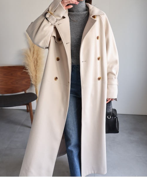 sakishimatokyo トレンチコート コート フェイクウールトレンチコート