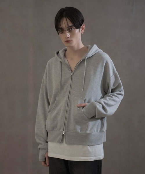 LUCY（ルーシー） パーカー LUCY/ショートダブルZIPパーカー メンズ