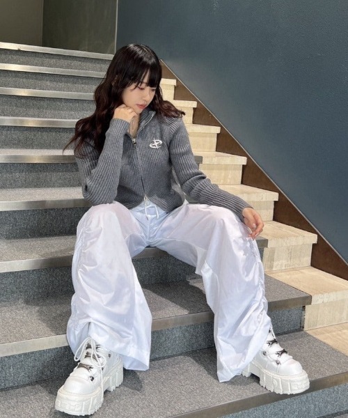 KsG パンツ ワイドシャーリングモップパンツ レディース メンズ