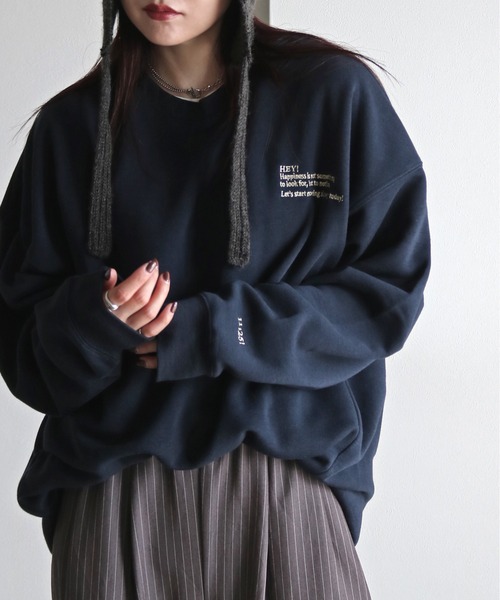 トレーナー スウェット サガラ刺繍ワッペンロゴスウェット レディース