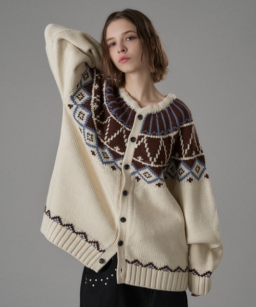 ONCILY（オンシェリー） カーディガン TRADITIONAL NORDIC KNIT
